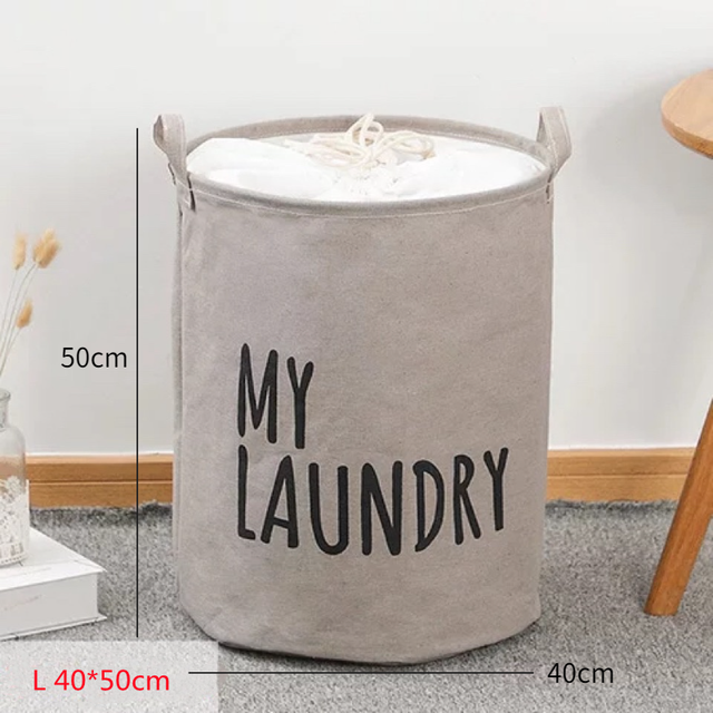 Foldable Laundry Basket for Dirty Clothes Multifunction Clothing Storage Baskets Large Capacity Toys Organizador Basket for Home: Gray 40-50cm