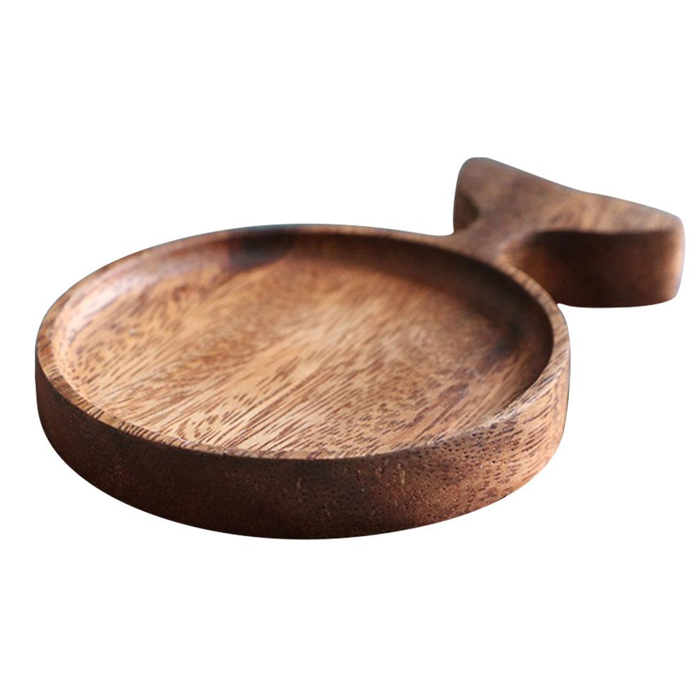Holz Untertasse Akazie Holz Fisch Kreative Japanischen retro Hand bemalt Geschirr Tauchen Soße Platte Gewürz Gericht Nachtisch Tablett