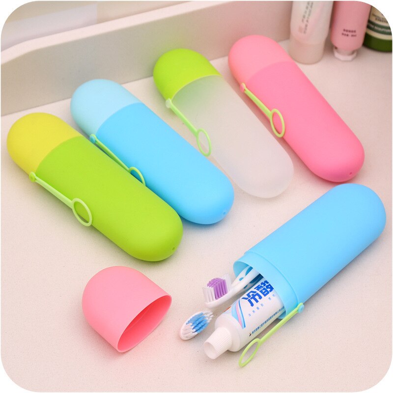 Draagbare Tandenborstel Houder Cover Case Box Toothbpaste Case Travel Camping Wandelen Capsule Badkamer Opslag Mondwater Cup