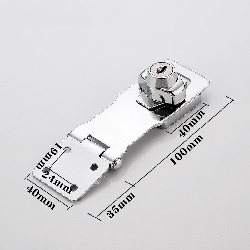 KK&FING 1 Stück, stanzfrei, mit Schloss, Schubladenschlösser, Briefkasten, Schließfach, Doppeltür, Schrankschloss, Büroschrank, Sicherheitsschloss mit Schraube: Nickel