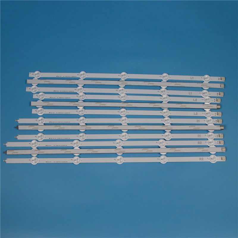 10 lamper 1000mm led bakgrunnslys stripesett for  lg 50 la 620s 50 la 620v 50 la 6208s 50 tommers tv array led strips bakgrunnsbelysning barer lysbånd