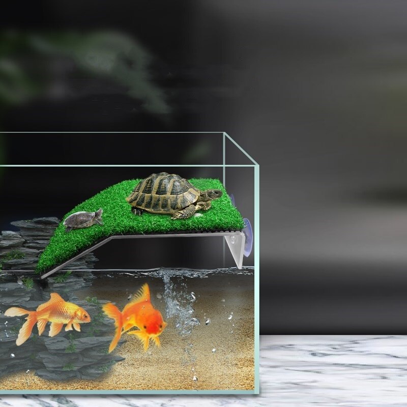 Rampa tortuga de agua,Plataforma de apoyo para Tortuga, escalera para césped, reptil, terraza de descanso, acuario, Isla de musgo, decoración para tanque de tortuga de agua terraza decoracion