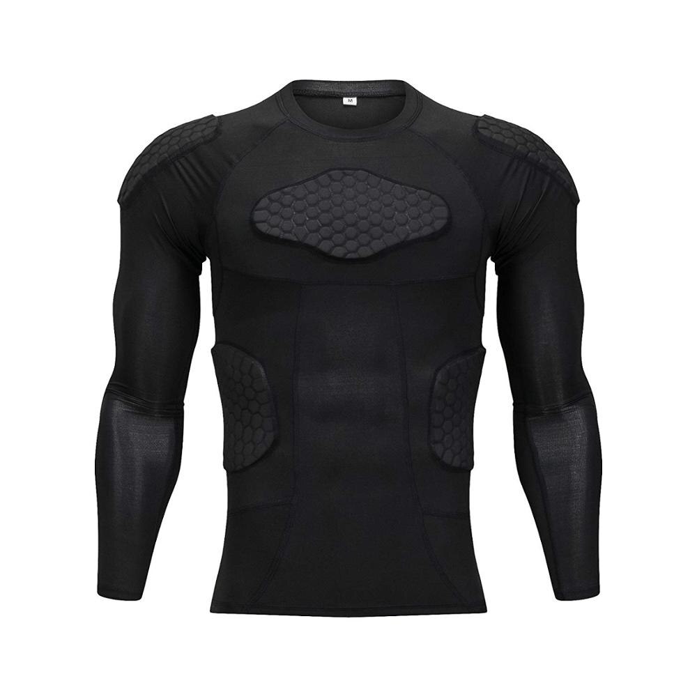 T-Shirt manches longues | Haut rembourré et protecteur, avec Compression de moto pour hommes: M