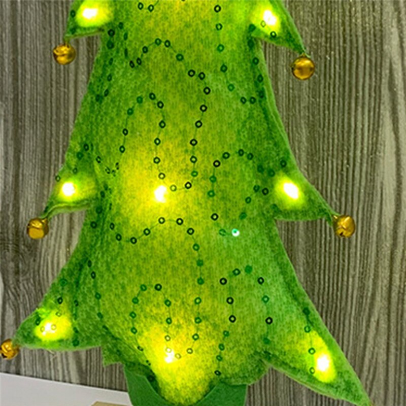 1 Piece Portable LED Christmas Tree Shaped Lamp Bedside Desktop Decorative Night Light Home Decor