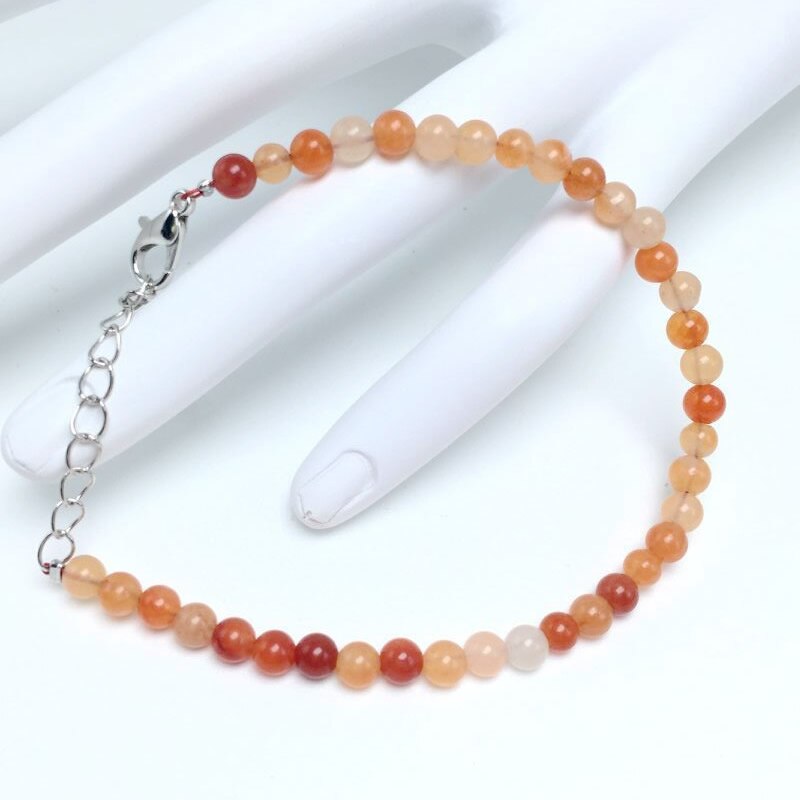 Pulsera de energía de cuentas de Chakra para mujeres y hombres, brazaletes de sodalita blanca turquesa, piedra de ágatas redondas naturales, joyería de Yoga hecha a mano, 4mm: Bañado en rodio de imitación