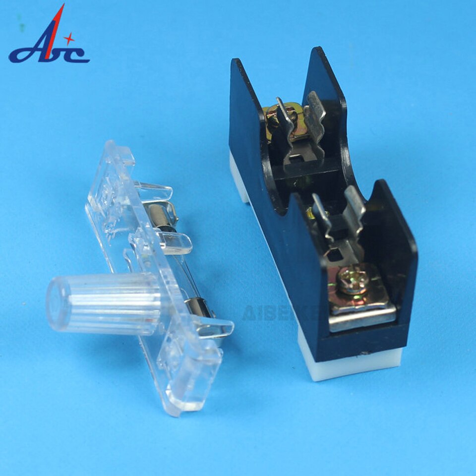 6x30mm vidrio-portafusibles 1P enchufe-Panel 220V lámpara seguro-tubo 24V negro FS-101 coche-fusibles camión Amp