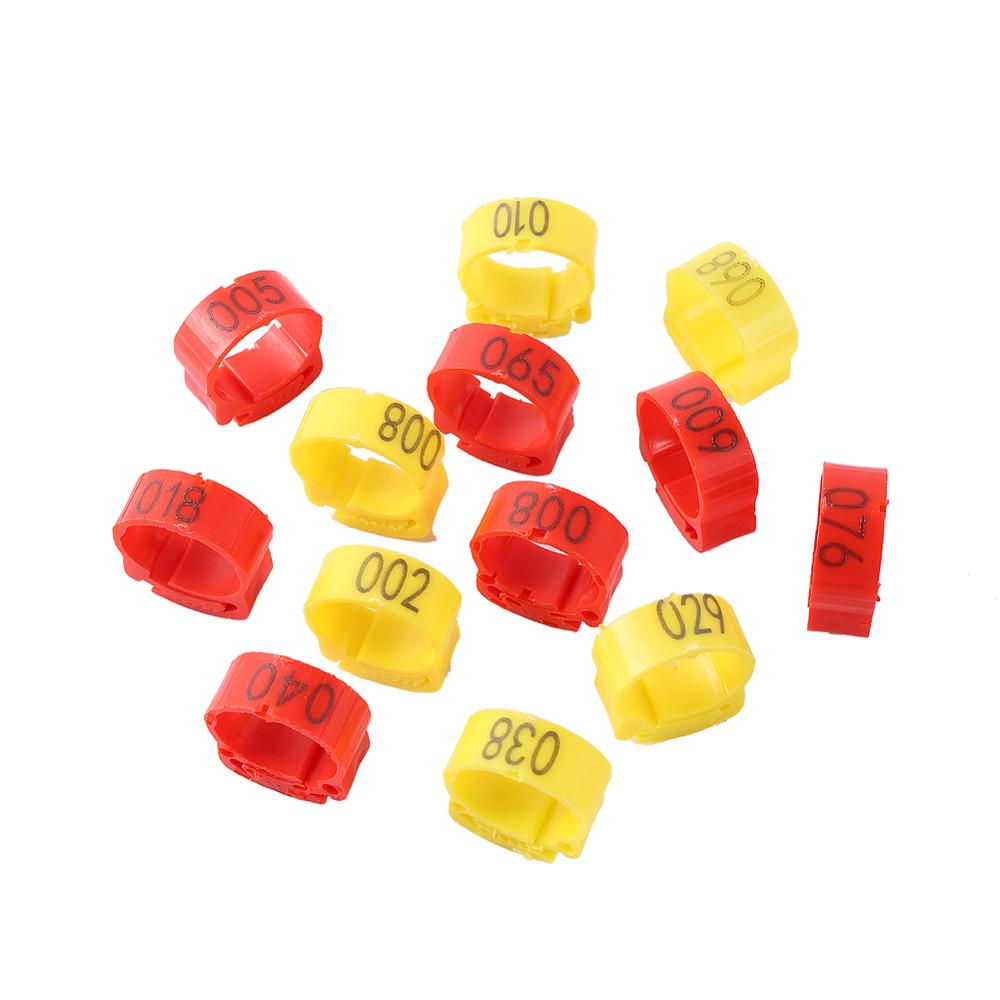 100Pcs/Kleur Verstelbare Kip Voet Ringen Binnendiameter Size 2 ~ 2.4Cm Kip Gevogelte Flexibele Intrekbare Voet ringen 6 Kleuren