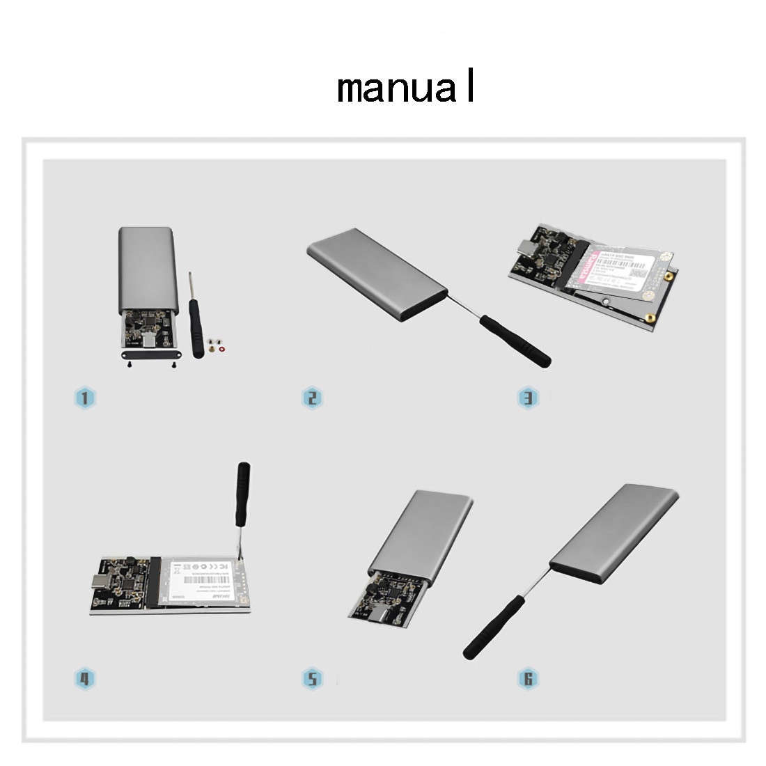 Caja de disco duro Mini SATA USB3.1 SSD tipo C, carcasa MSATA, 10gbps, Cable de caja de disco duro de alta velocidad, compatible con 30x25, 30x50 para Mac Book