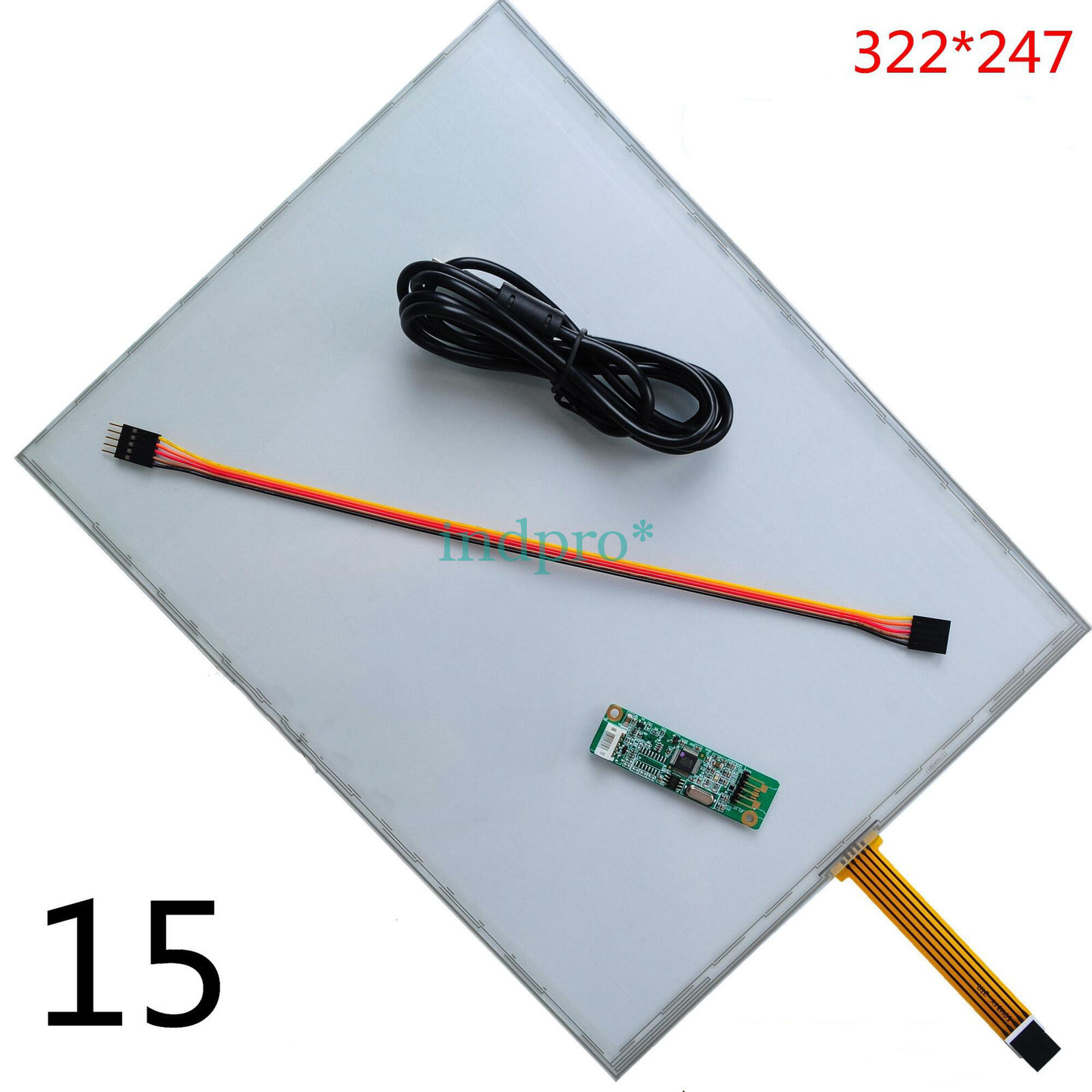 A set of 15-inch touch screen 5-wire resistive touch screen square screen