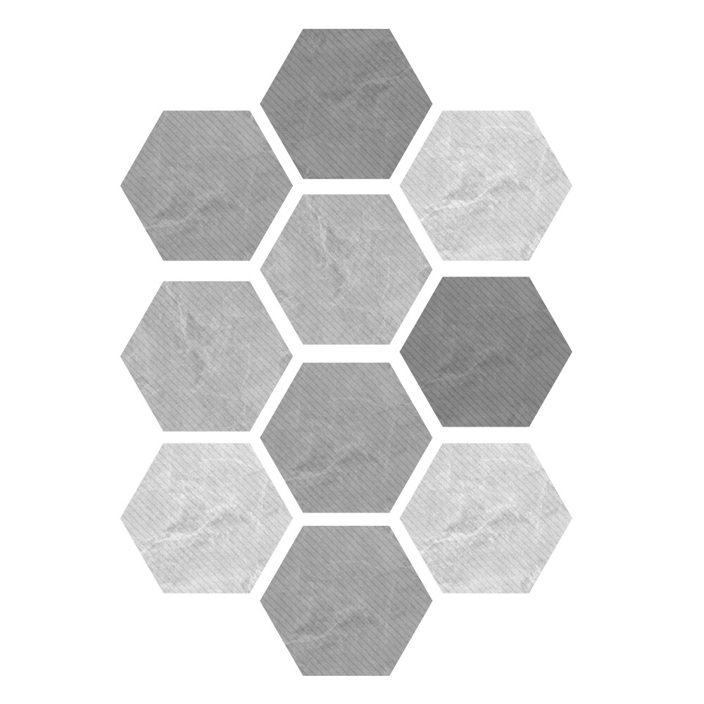 Funlife® Grey Marble Hexagon Floor Stickers Anti-Slip Self-Adhesive Waterproof Floor Tiles for Bathroom Kitchen Home Decor