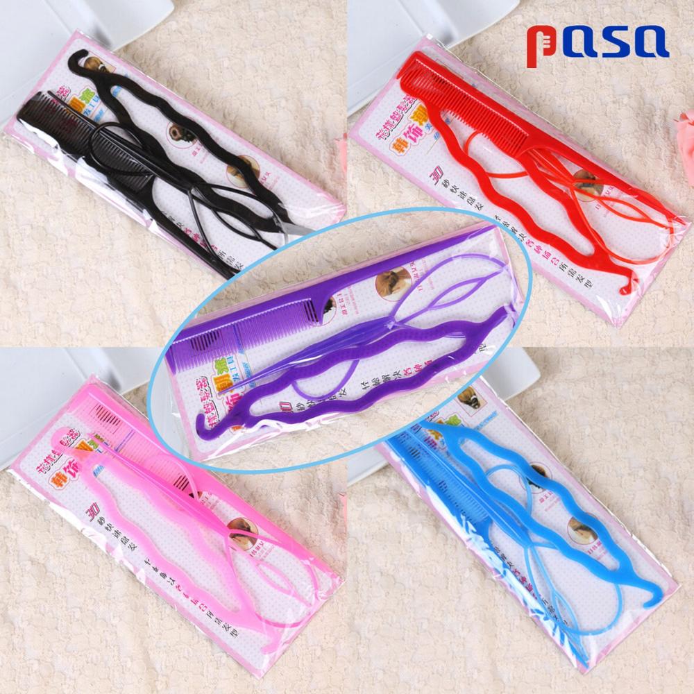 Hair Braiding Tool Weave Sponge Plait Twist Hair Braider DIY Styling Tool Holdr Clip Hair Accessorie Loop Styling Ponytail