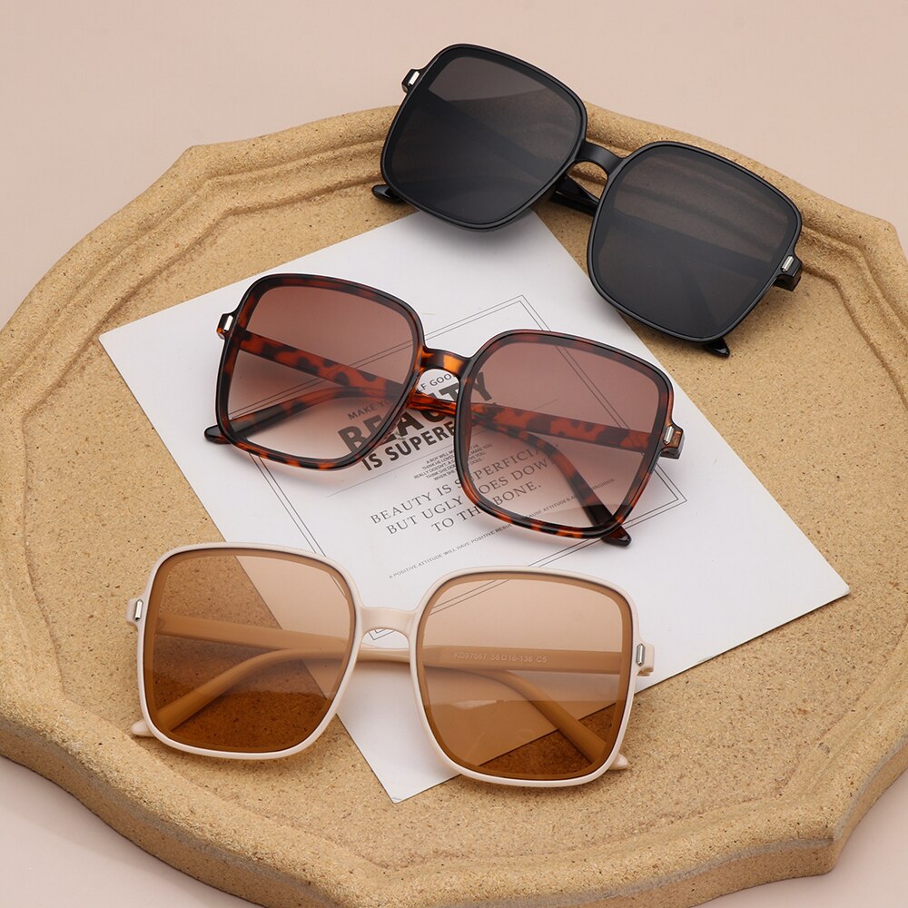 Klassieke Oversized Zonnebril UV400 Driver Goggles Lady Vierkante Sunglasseswomen Grote Frame Square Zonnebril