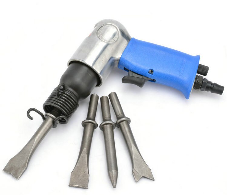6pc Heavy Duty 45# Steel Pneumatic Air Rivet Impact Hammer Head Set – M3 To M8