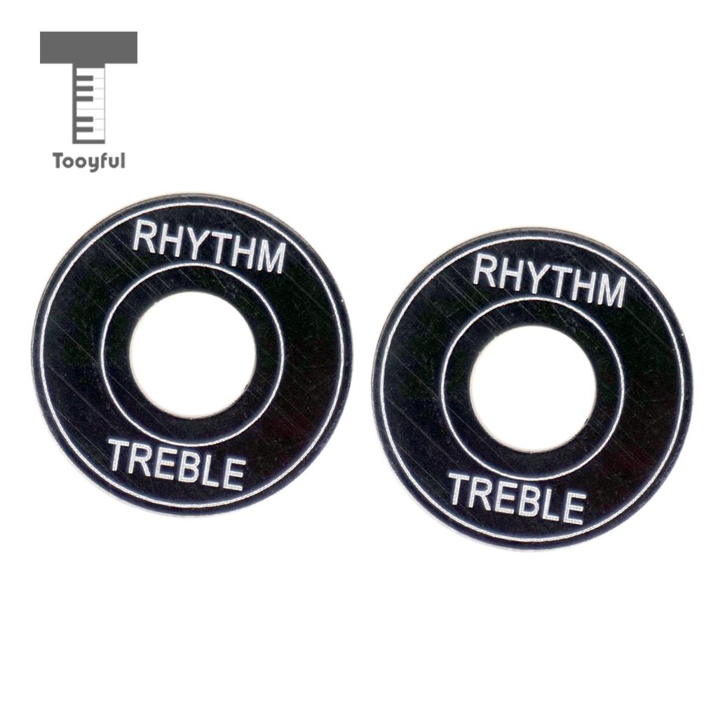 Tooyful Pack Van 2 Gitaar Tuimelschakelaar Platen Ringen Rythm Treble Ringen Diy Voor Lp Elektrische Gitaar Vervangende Onderdelen