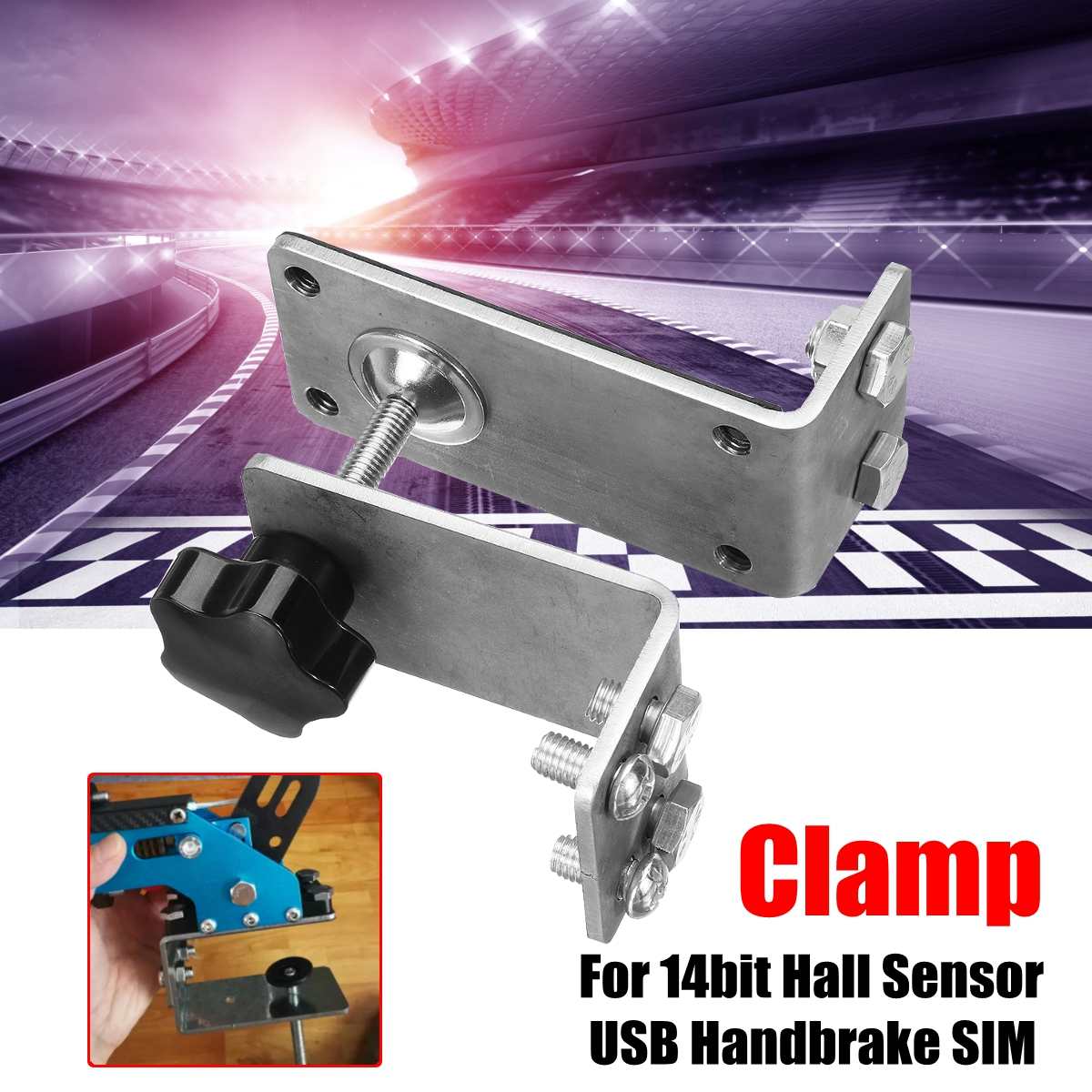 Fixture Clamp of 14bit Hall Sensor USB Handbrake SIM Hand Brake