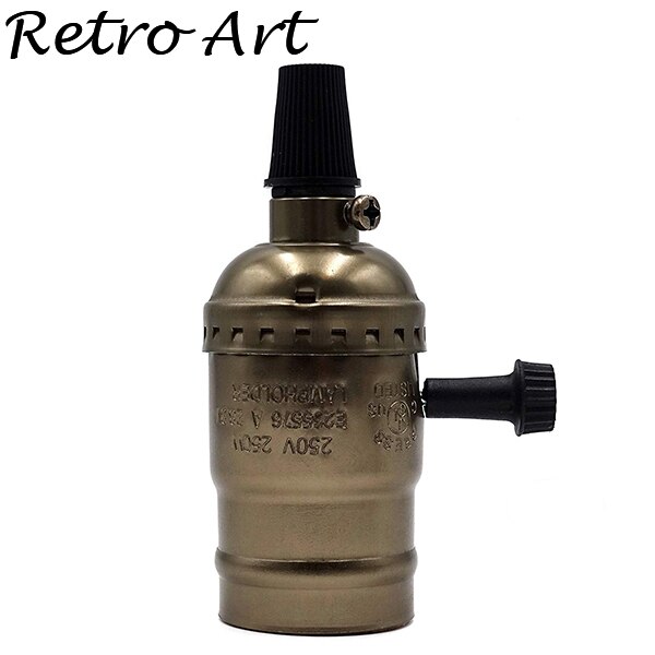 E27 E26 vintage pendant lamp socket metal hanging lampholder: S-Bronze / e27