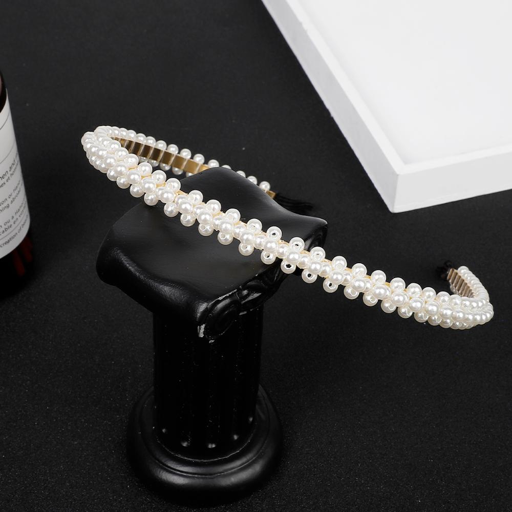 1PC Unique Hair Accessories Women Seaside Party Graceful Beautiful White Imitation Pearl Korean Headband Valentines