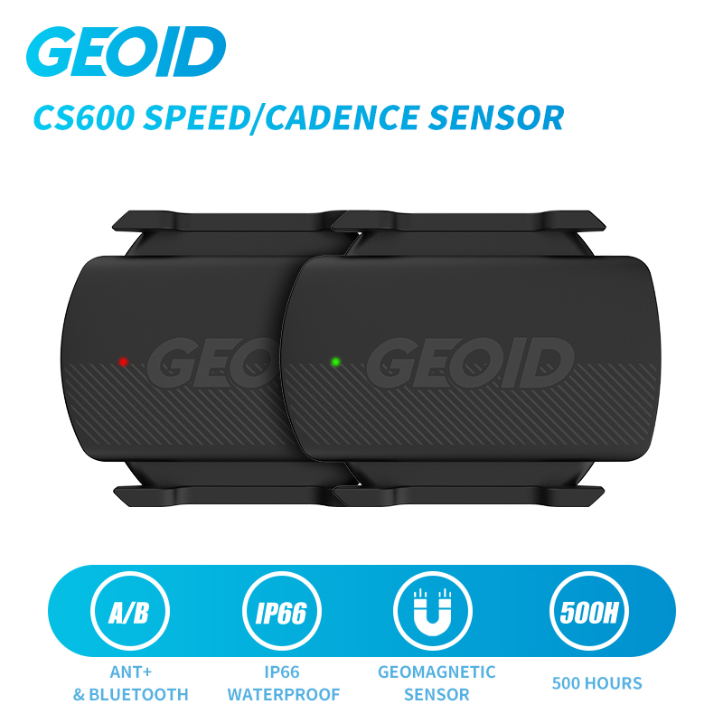 Geoid CS600 Sensor de cadência de velocidade ou HS500 Monitor de frequência cardíaca Bicicleta Computador Velocímetro ANT + Bluetooth Sensor de modelo duplo