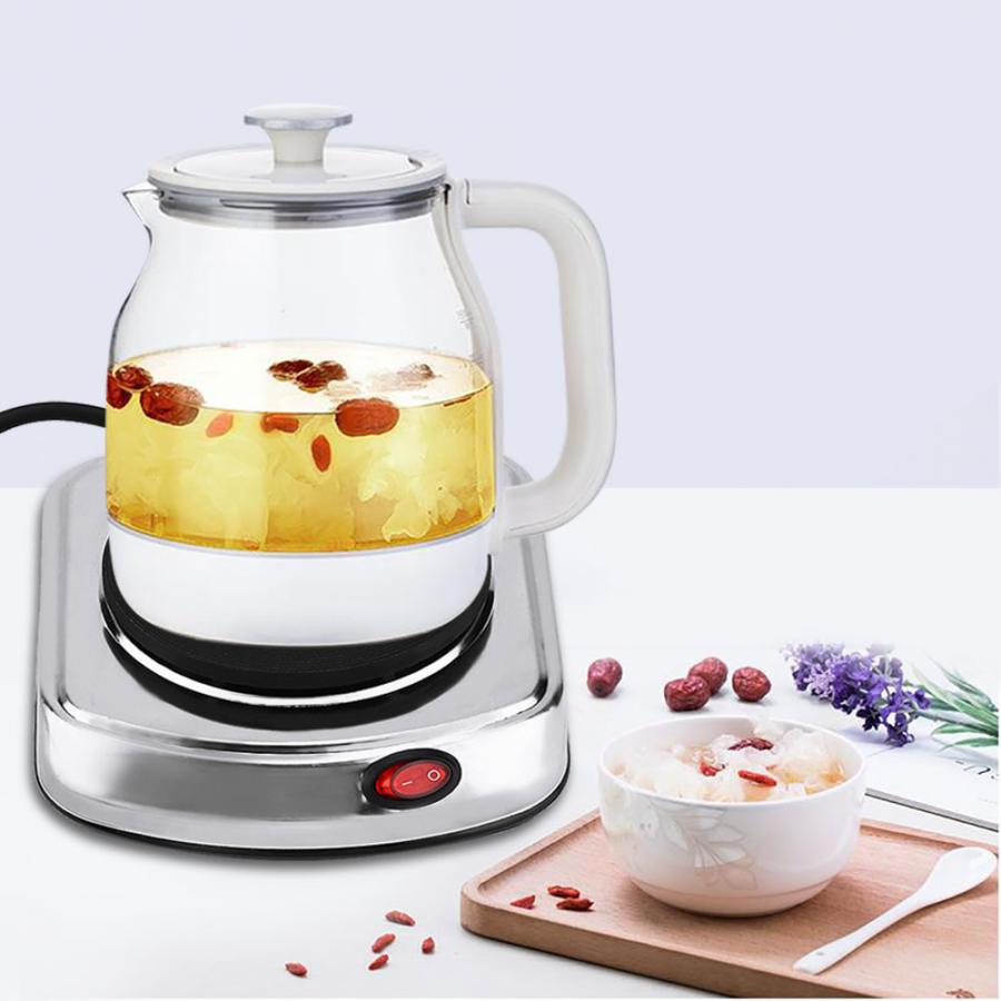 Mini el-komfur varmeapparat mælk vand te kaffe moka varmeplade multifunktionel køkkenmaskine eu stik 220-240v 500w