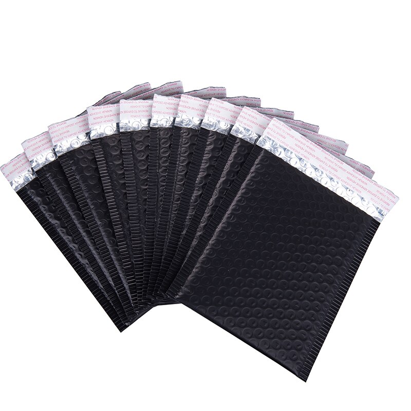 50Pcs Poly Bubble Mailers Matte Black Aluminum Foil Bags Padded Envelopes Self Seal Bubble Envelope Mailing Bag