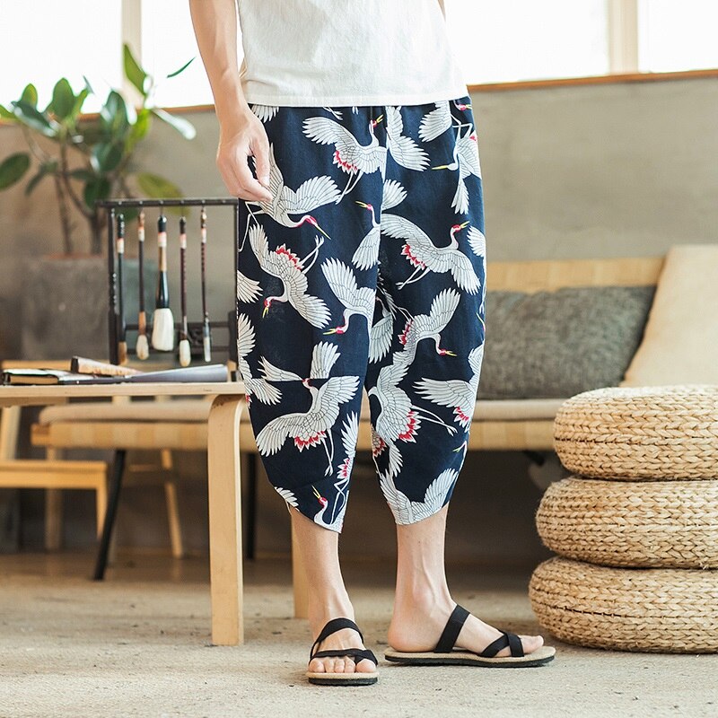 Online chiński sklep letnie spodnie Harem spodnie kimona Plus rozmiar luźne chińskie spodnie człowiek azjatyckie Streetwear Kimono spodnie FF2743: 2 / M