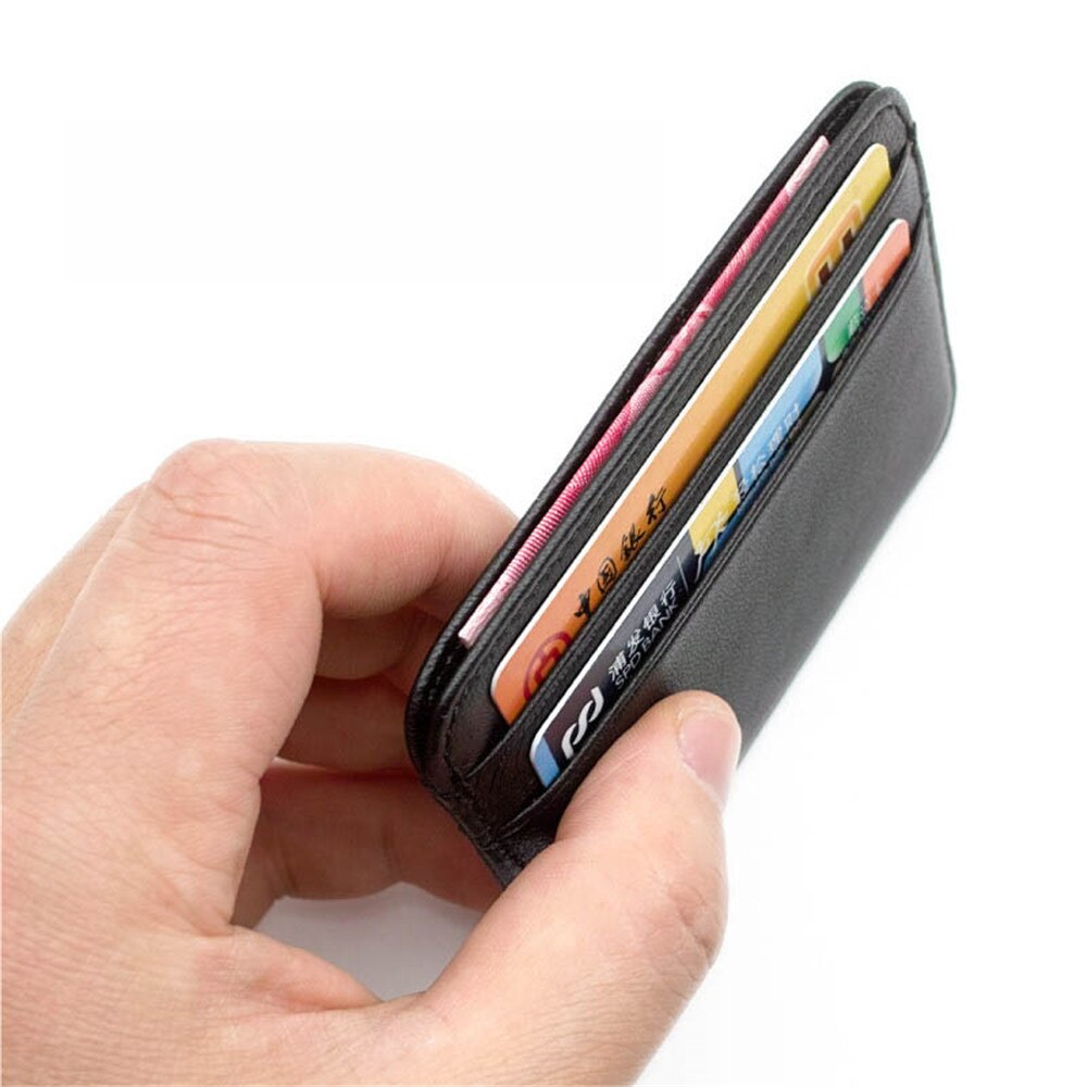 RFID Blockierung Leder Kreditkarte fallen Mini Ich würde Karte Halfter Kleine Geldbörse für Männer Dünnen männer Brieftasche Karteninhaber 10,5x7,5 cm