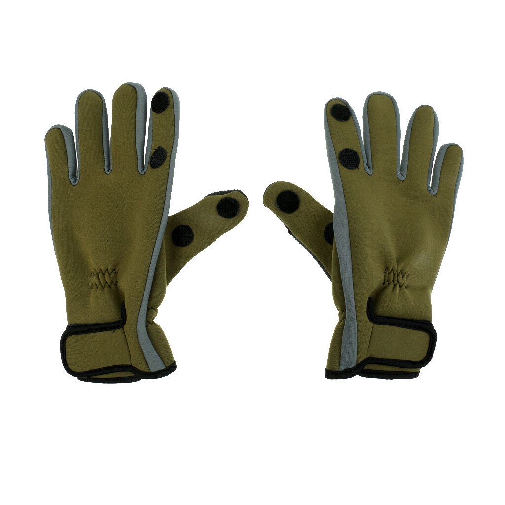 Slit Finger Winter Fly Fishing Gloves Neoprene Anti Slip Rock Fishing Gloves