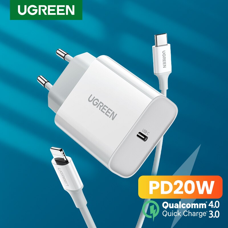 UGREEN PD20W USB del Caricatore per il iPhone 12 Pro 11X8 USB C Veloce del Caricatore Carica Rapida 4.0 3.0 per xiaomi Huawei Telefono PD Caricatore