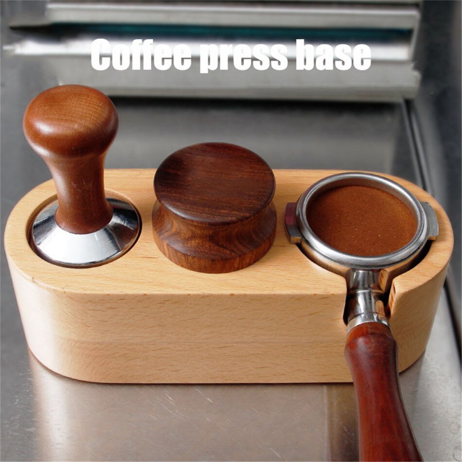 4Yang Herbruikbare Barista Hout Koffie Tamper Houder Espresso Stand Base Maker Accessoires Koffie Sets