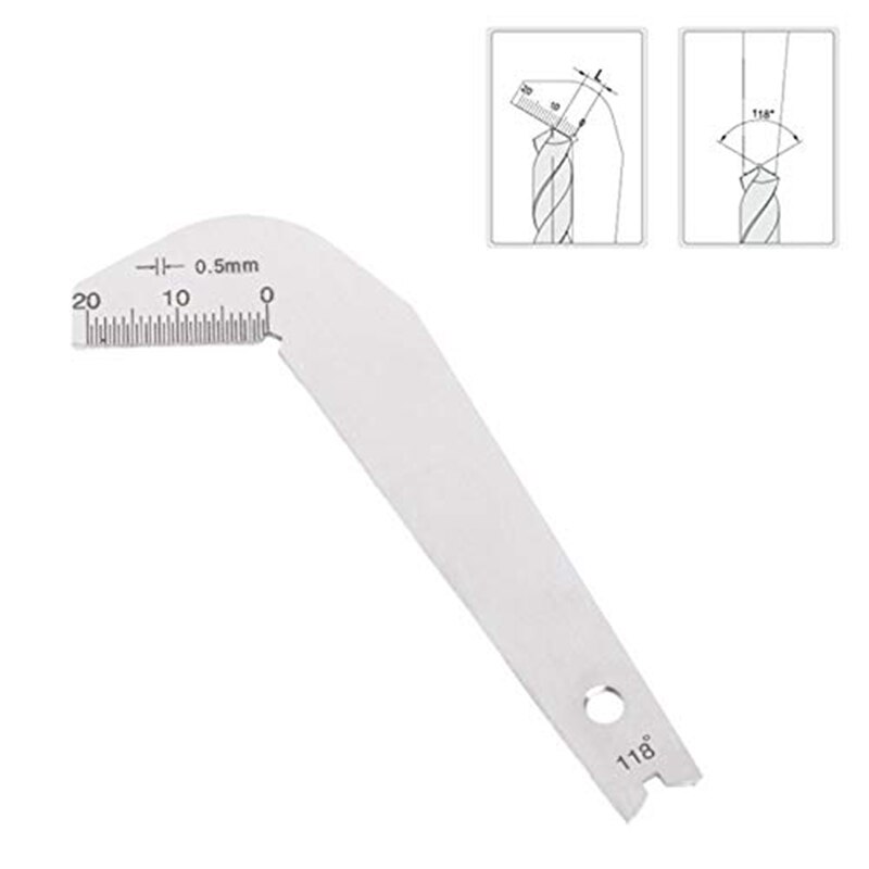 2 IN1 29 Sizes Stainless Steel Drill Gauge Drill Bit Gauge for Measuring Bolt Wire Diameter Screw Thread Size