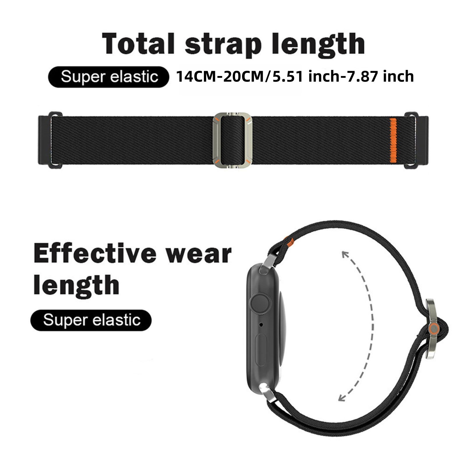 Stretchy Band for Amazfit Active Edge Band Men Women, Soft Nylon Elastic Braided Strap