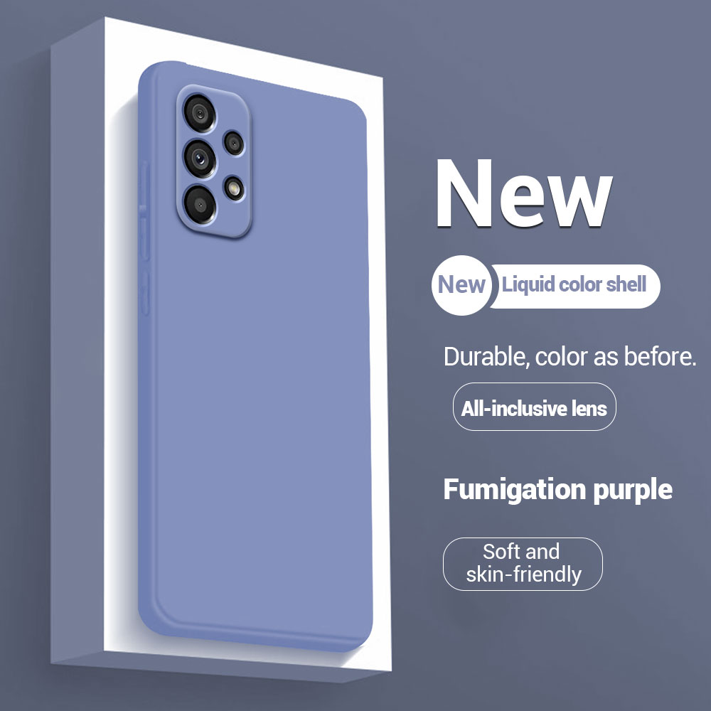 For Samsung A53 A33 A73 A23 A22 A13 5G Case Colorful Silicone Shockproof Square Phone Case Fundas Galaxy A13 A23 A22 Cover Coque: Cotton Fabric / black