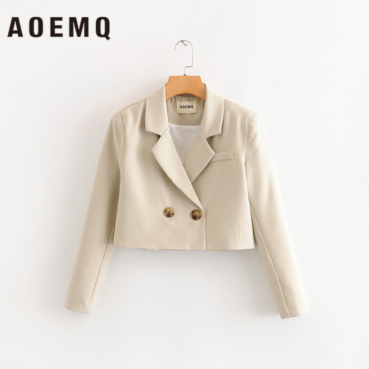 AOEMQ Office Lady Coats Company Meeting Room Short Jackets/Coats Business Suit for Business Trip Outwear Coats Women Clothing