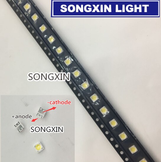SAMSUNG-retroiluminación LED de 100 lúmenes, 1W, 3V, 3535, 3537, blanco frío, para TV, A129CECEBP18A-2092, 4JIAO