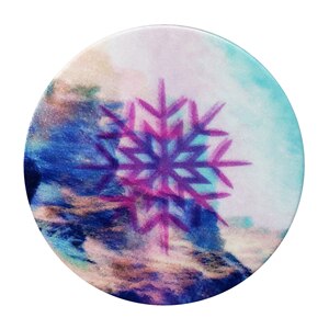 Leuke Patroon Draagbare Ronde Lucht Elastische Pocket Socket Pop-Up Telefoon Houder Uitbreiding En Telefoon Handvat: Sky Blue