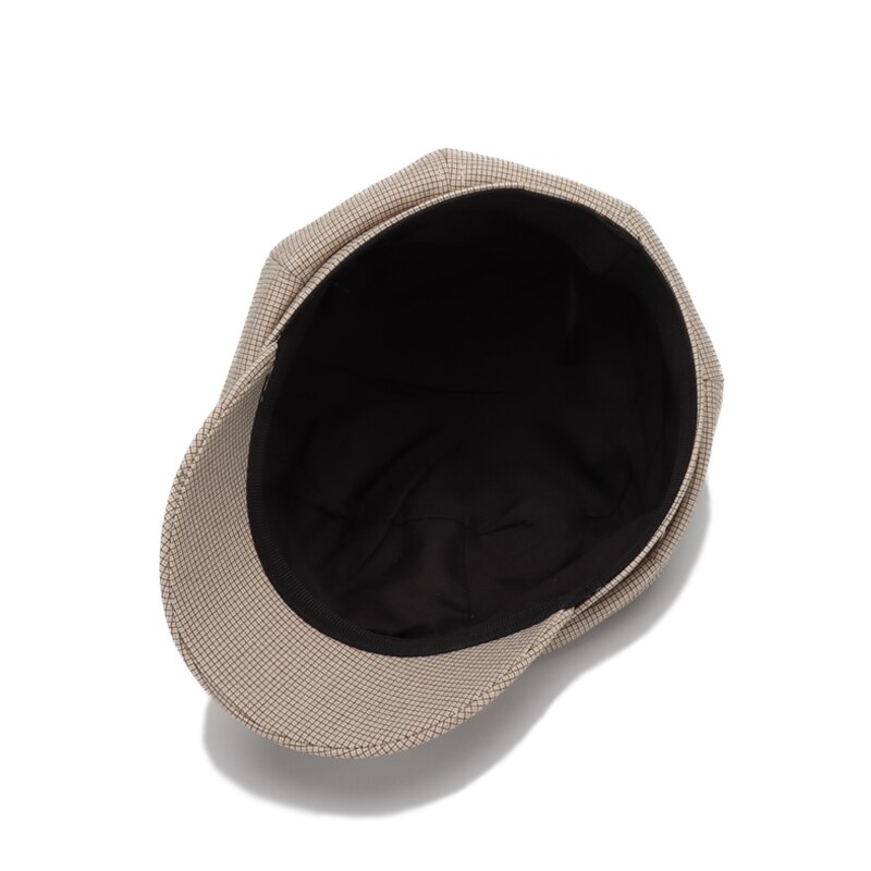 Kasket baret ottekantet hat til kvinder plaid avisdreng kasket vintage kasket kvinder bomuld dame hatte forår efterår gorras