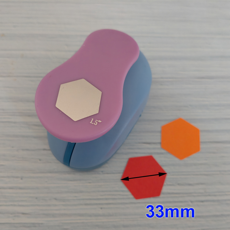 big hexagon shaped save power paper/eva craft punch Scrapbook Handmade punchers DIY hole punches graph puncher: 1pc 33mm