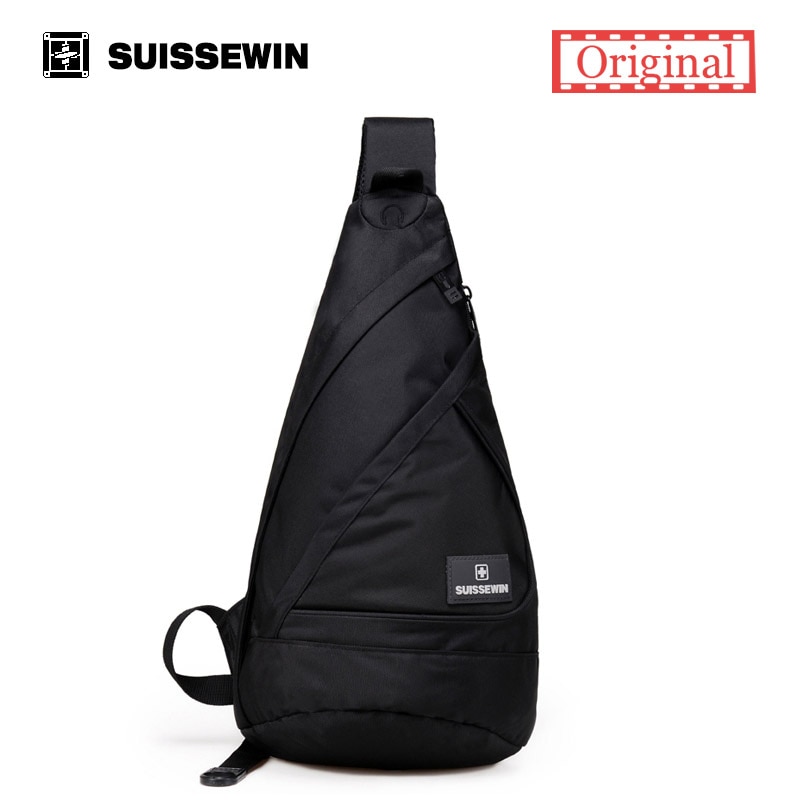 Suissewin Crossbody Shoulder Bag Male Sling Bag For Men Multipurpose Daypack For Men Black Handbags On Chest Bags SNE1613