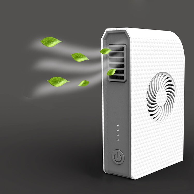 Vogek 2-In-1 6000Mah Power Bank Met Mini Airconditioner Draagbare Powerbank Externe Batterij Station Charger voor Multifunctionele: WHITE