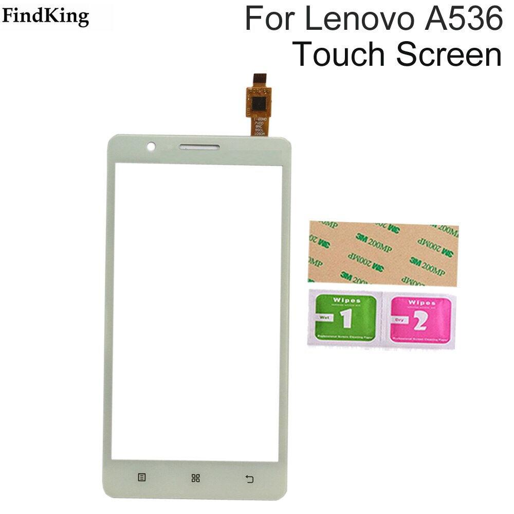 5.0 ''Telefoon Touch Screen Voor Glas Voor Lenovo A536 Een 536 Touch Screen Touch Panel Digitizer Glas Gereedschap Lijm: White No Tools