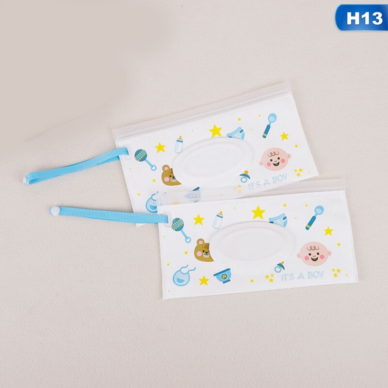 Portable Baby Wipes Box Wet Wipe Box Cleaning Wipes Carrying Bag Eco-Friendly Wipe Container Wristlet Wet Wipe Case