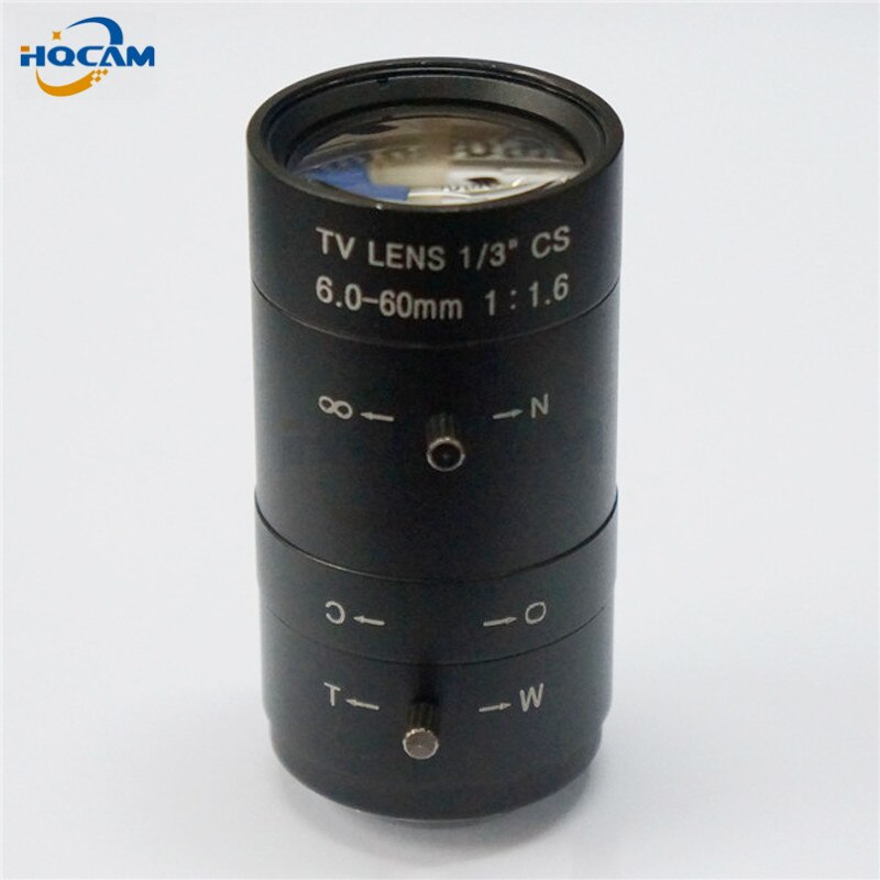 HQCAM 6-60mm CS F1.8 Lens 1/3" Varifocal zoom Manual Iris zoom lens for Security CCTV Camera,F1.8 CS 1/3" 51.5~6 Degree