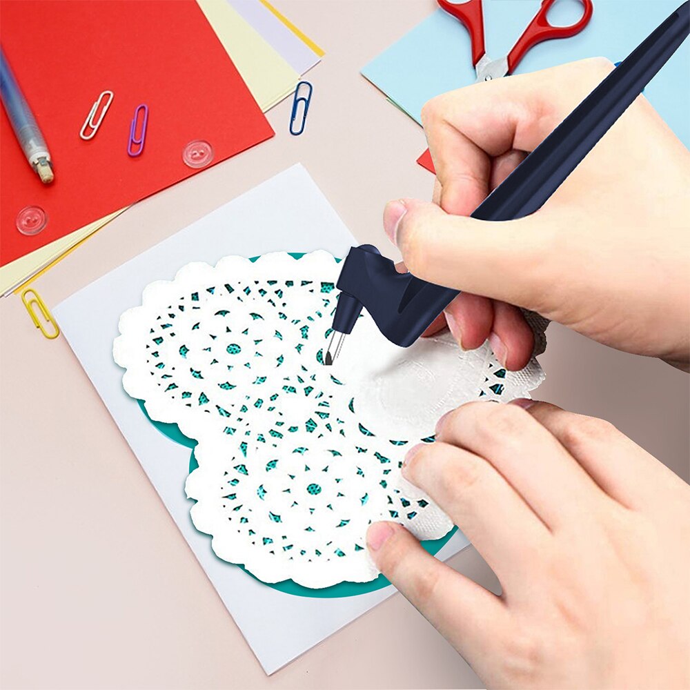 Craft Cutting Tools 360 Rotary Cutter Paper Jam Pattern Carving Knife Decoupage Sculpture Engraving Cutter DIY Art Tool