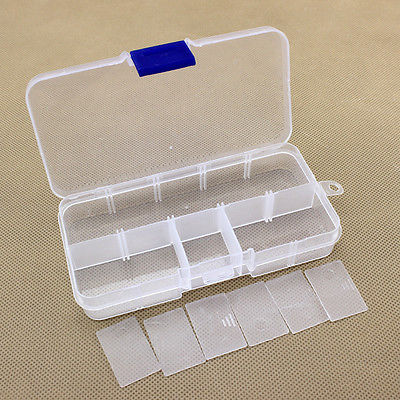 1 Piece Of Removable Small Object Storage Box Plastic Box Jewelry Storage Container Craft Storage Box 10 Compartments: Blue