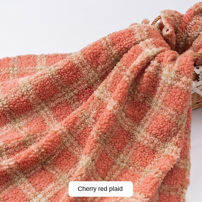 Bredt 62 "plaid print polar fleece stof tykt efterår vinter kashmir lignende materiale frakke dukke stof ved en halv meter: Nr. .4