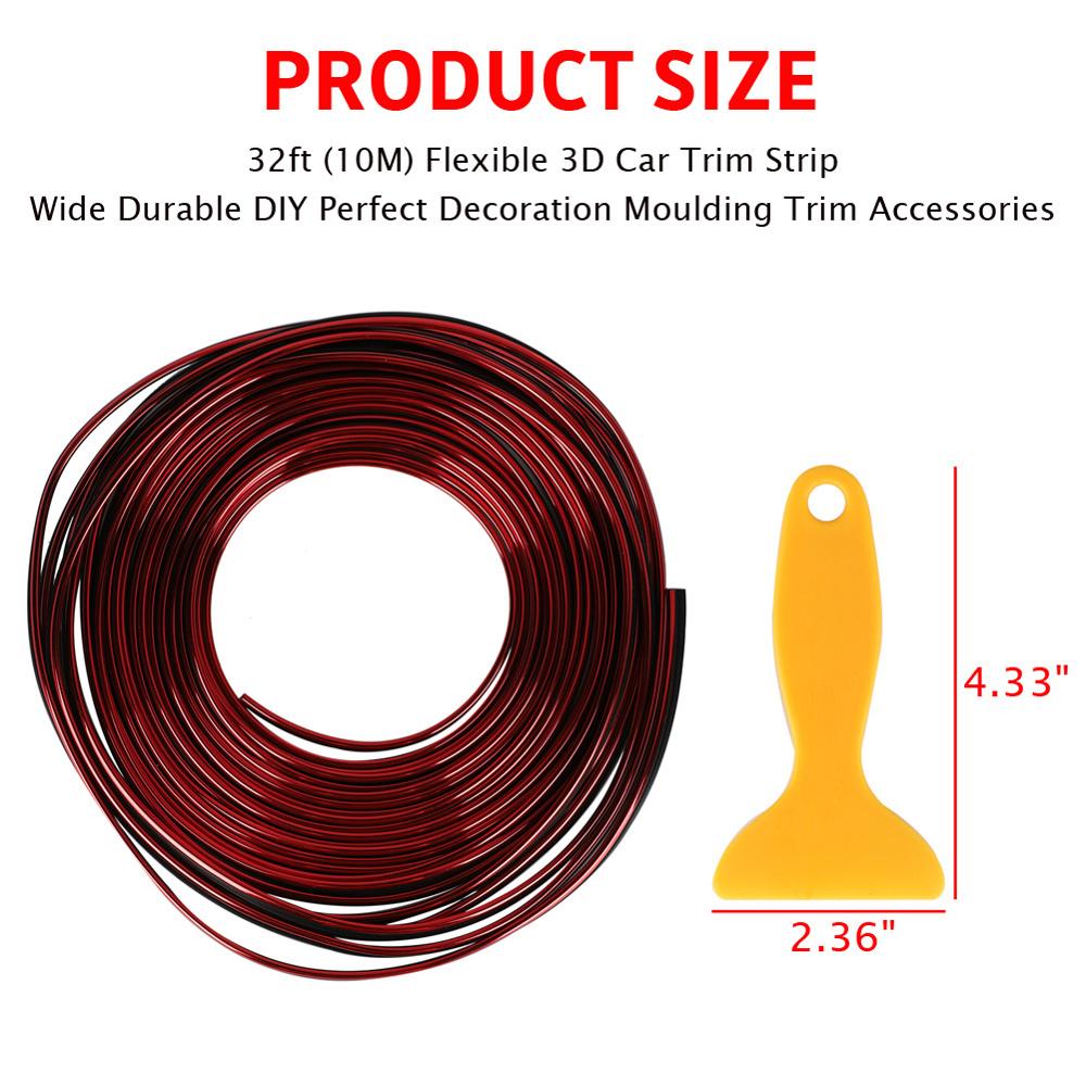 10M Auto Styling Interieur Trim Met Decoratieve Molding Dashboard Deur Rand Universele Molding Trim Auto Interieur Decoratie Strepen