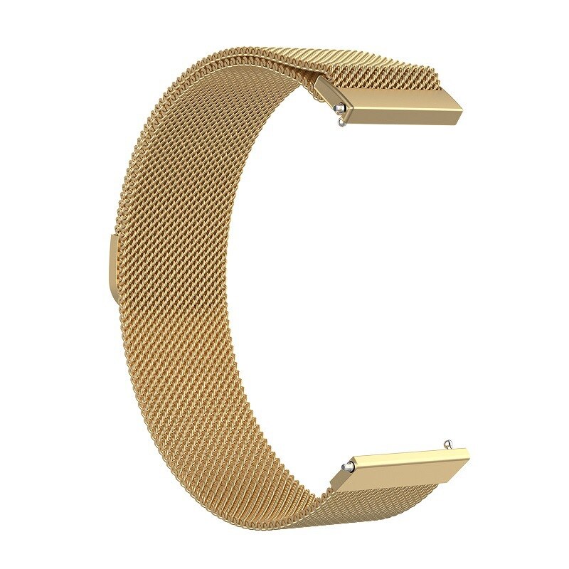 Stainless Steel Magnetic Strap 20mm 22mm Bracelet for Amazfit Smart Watch Strap for Samsung Xiaomi Amazfit Bip Watch bracelet: Goud / 22mm