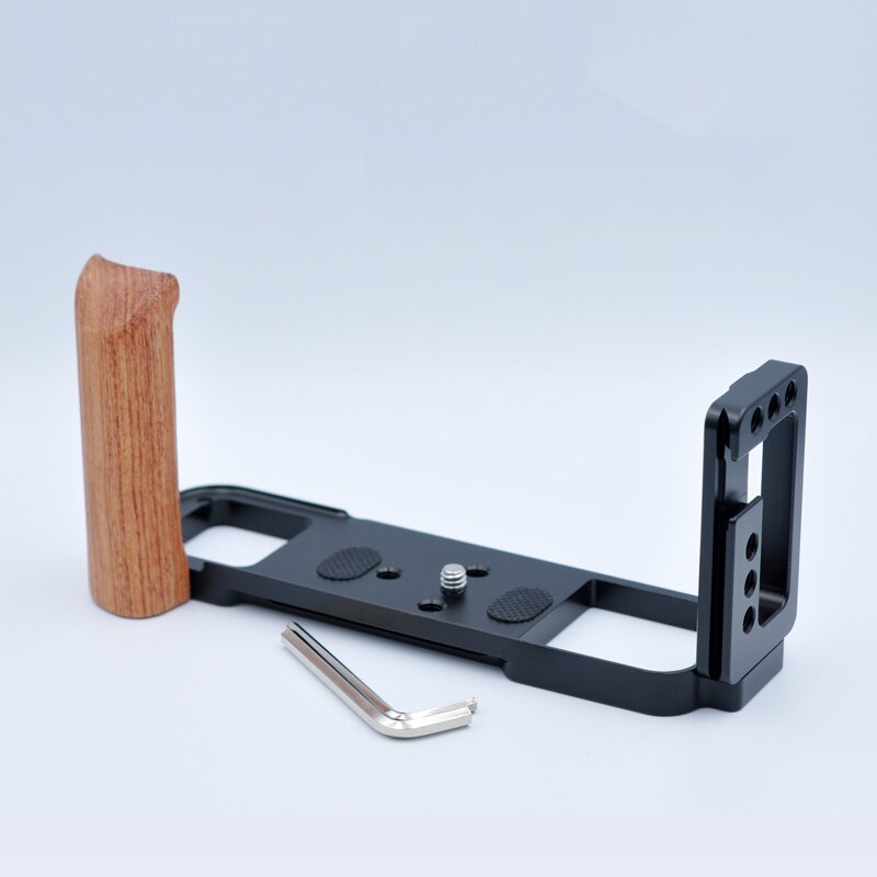 Quick Release Vormige Plaat Houder Met Houten Hand Grip Beschermende Handvat Beugel Qr Board Voor Fuji GFX50R