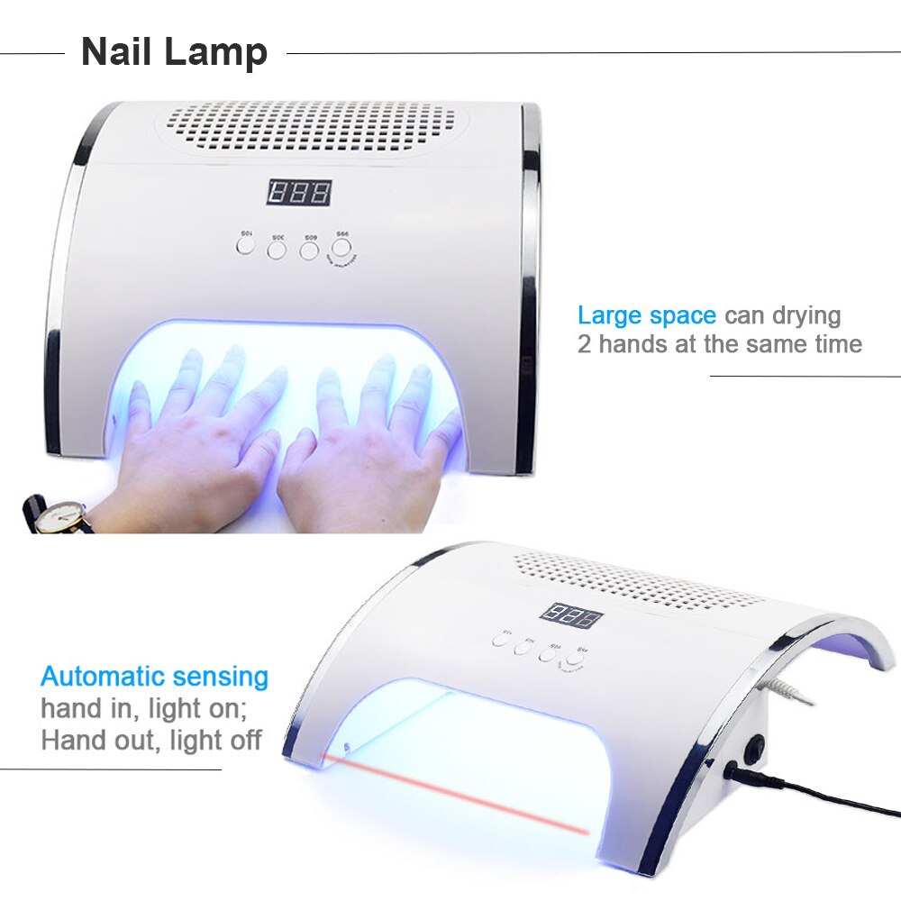 80w kraftige neglelampe negle støvsamler to i én kunst salon neglelampe og samler støvsuger negle manicure værktøjer