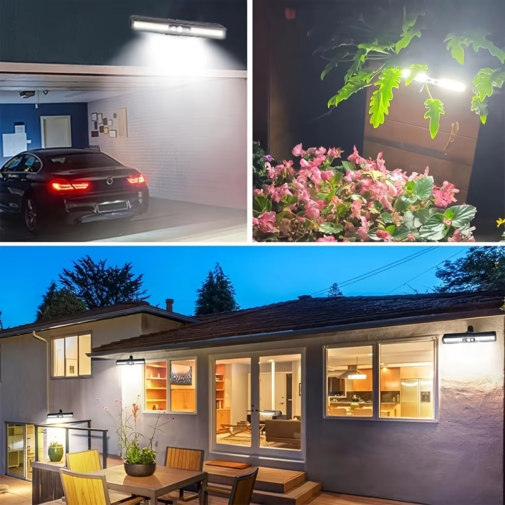 1/2 stuks clip-on bewegingssensorlampen op zonne-energie voor buiten, waterdicht, schuttingverlichting op zonne-energie met 36 led's, draagbare beveiligingslampen op zonne-energie